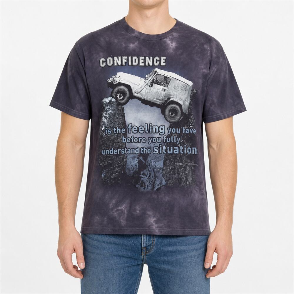 The Mountain Shirt Mens Large Purple Confidence Short Sleeve Crew Neck Pullover
